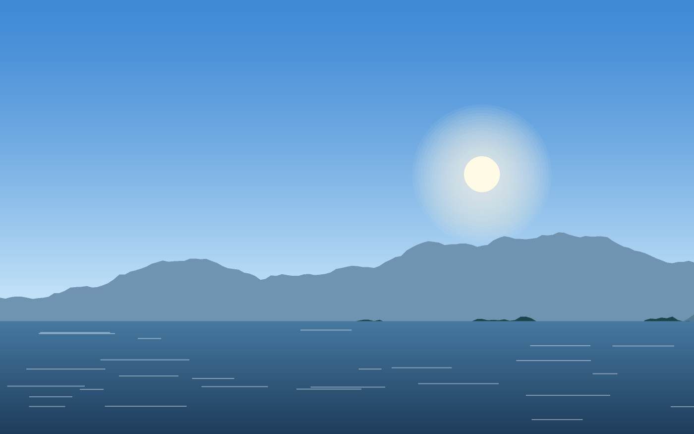 Ilustração de uma paisagem