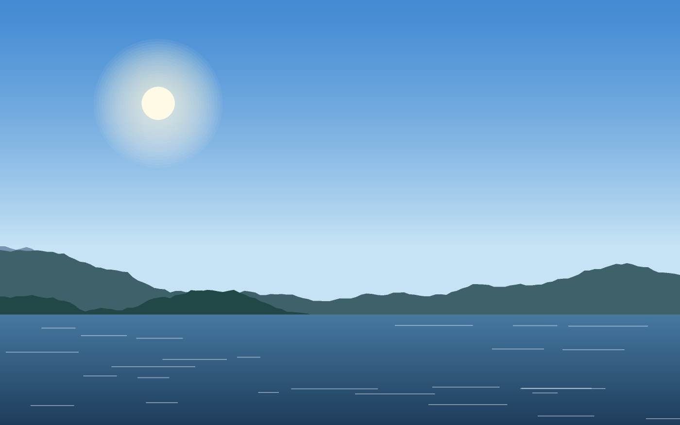 Ilustração de uma paisagem